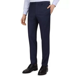 The Kooples Joy Daks Wool Slim Fit Trousers in Blue Men US 34x33 IT 48 NWT $295